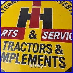 Vintage International Harvester Sign Tractors Porcelain Advertisement Gas Sign