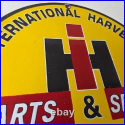 Vintage International Harvester Sign Tractors Porcelain Advertisement Gas Sign