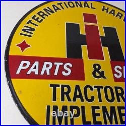 Vintage International Harvester Sign Tractors Porcelain Advertisement Gas Sign