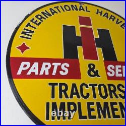 Vintage International Harvester Sign Tractors Porcelain Advertisement Gas Sign