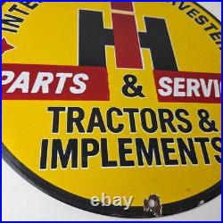 Vintage International Harvester Sign Tractors Porcelain Advertisement Gas Sign