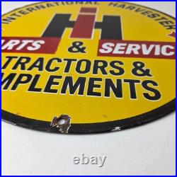 Vintage International Harvester Sign Tractors Porcelain Advertisement Gas Sign