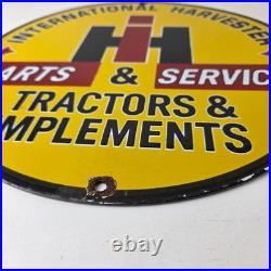 Vintage International Harvester Sign Tractors Porcelain Advertisement Gas Sign