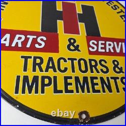 Vintage International Harvester Sign Tractors Porcelain Advertisement Gas Sign