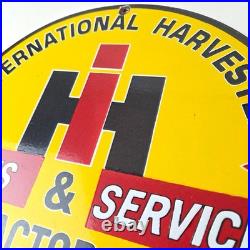 Vintage International Harvester Sign Tractors Porcelain Advertisement Gas Sign