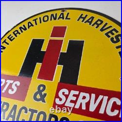 Vintage International Harvester Sign Tractors Porcelain Advertisement Gas Sign