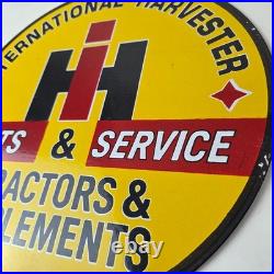 Vintage International Harvester Sign Tractors Porcelain Advertisement Gas Sign