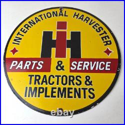 Vintage International Harvester Sign Tractors Porcelain Advertisement Gas Sign