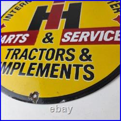 Vintage International Harvester Sign Tractors Porcelain Advertisement Gas Sign