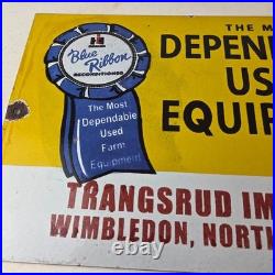 Vintage International Harvester Sign Tractors Truck Service Gas Porcelain Sign