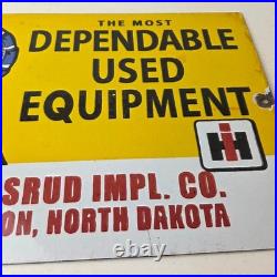 Vintage International Harvester Sign Tractors Truck Service Gas Porcelain Sign