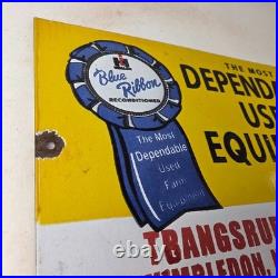Vintage International Harvester Sign Tractors Truck Service Gas Porcelain Sign