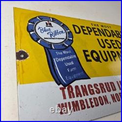 Vintage International Harvester Sign Tractors Truck Service Gas Porcelain Sign