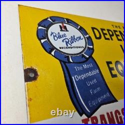 Vintage International Harvester Sign Tractors Truck Service Gas Porcelain Sign