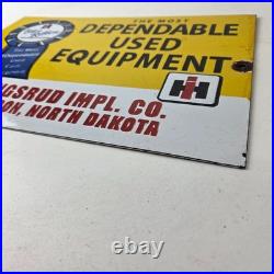 Vintage International Harvester Sign Tractors Truck Service Gas Porcelain Sign