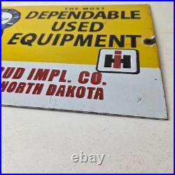 Vintage International Harvester Sign Tractors Truck Service Gas Porcelain Sign