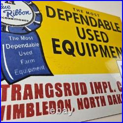 Vintage International Harvester Sign Tractors Truck Service Gas Porcelain Sign