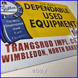 Vintage International Harvester Sign Tractors Truck Service Gas Porcelain Sign