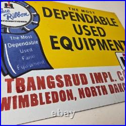 Vintage International Harvester Sign Tractors Truck Service Gas Porcelain Sign