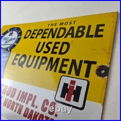 Vintage International Harvester Sign Tractors Truck Service Gas Porcelain Sign