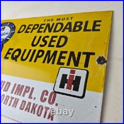 Vintage International Harvester Sign Tractors Truck Service Gas Porcelain Sign