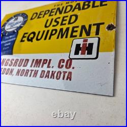 Vintage International Harvester Sign Tractors Truck Service Gas Porcelain Sign