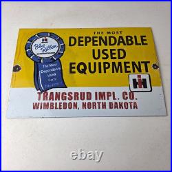 Vintage International Harvester Sign Tractors Truck Service Gas Porcelain Sign