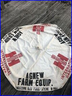 Vintage International Harvester Tractor Cloth Umbrella Agnew Farm Equipment Ohio