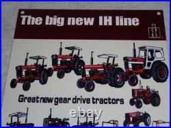 Vintage International Harvester Tractor Line 12 Metal Farm Gasoline & Oil Sign