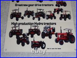 Vintage International Harvester Tractor Line 12 Metal Farm Gasoline & Oil Sign