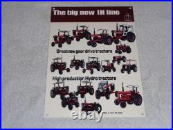 Vintage International Harvester Tractor Line 12 Metal Farm Gasoline & Oil Sign