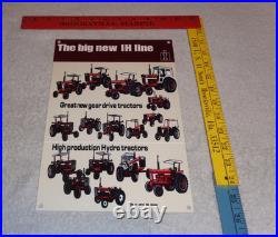 Vintage International Harvester Tractor Line 12 Metal Farm Gasoline & Oil Sign