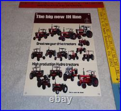 Vintage International Harvester Tractor Line 12 Metal Farm Gasoline & Oil Sign