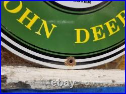 Vintage John Deere Porcelain Sign Caterpillar International Harvester Tractor Vintage John Deere Porcelain Sign Caterpillar International Harvester Tractor