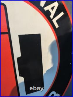 Vintage Large International Harvester 30 Porcelain Sign Gas Oil Farm Tractor