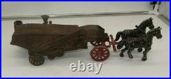 Vintage McCormick Deering Threshing Machine Cast Iron Farm Tractor Toy by Arcade