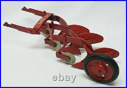 Vintage McCormick Tractor Plow 3 Bottom Fast / Quick Hitch Eska Ertl Farm Toy