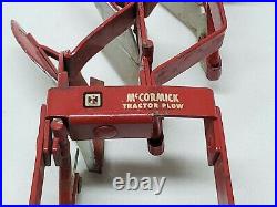 Vintage McCormick Tractor Plow 3 Bottom Fast / Quick Hitch Eska Ertl Farm Toy