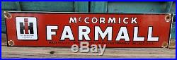 Vintage Mccormick Farmall International Harvester Porcelain Farm Tractor Sign