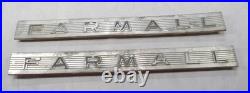 Vintage OEM IH Farmall McCormick Tractor Hood Side Emblems