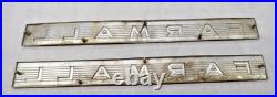 Vintage OEM IH Farmall McCormick Tractor Hood Side Emblems