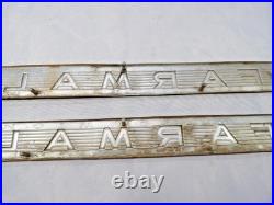 Vintage OEM IH Farmall McCormick Tractor Hood Side Emblems