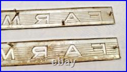Vintage OEM IH Farmall McCormick Tractor Hood Side Emblems
