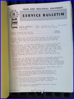 Vintage Original IH International Harvester 60s-70s Tractor Service Bulletins