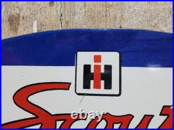 Vintage Scout Porcelain Sign Old International Harvester Tractor Farm Equipment Vintage Scout Porcelain Sign Old International Harvester Tractor Farm Equipment