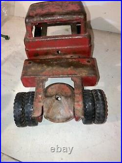 Vintage Tonka Toys Livestock Tractor Trailer Truck 24 Long Metal