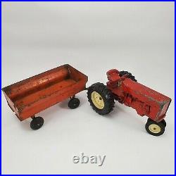 Vintage Toys ERTL Tractor & Hay Wagon Stamped / Die Cast Steel for Restoration