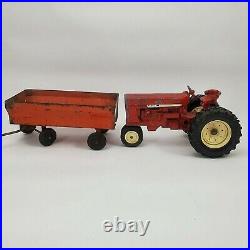Vintage Toys ERTL Tractor & Hay Wagon Stamped / Die Cast Steel for Restoration