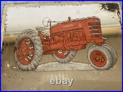 Vtg 1940s Sheffer Implement Portland Indiana Farmall M Tractor Advert. Mirror