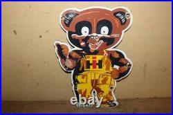 Vtg IH International Harvester Cub Cadet Farm Tractor 12 Porcelain Metal Sign